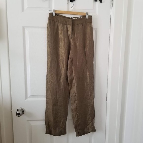 Vintage bronze metallic pants - Picture 1 of 8